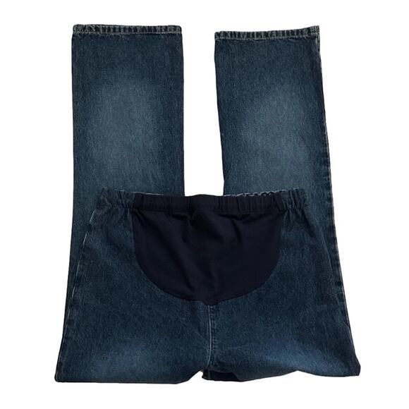 Motherhood Maternity Jeans Pants Dark Blue Wash Straight Leg Denim Small NEW - Picture 6 of 12